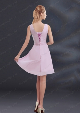 V Neck Beading 2015 Prom Dress with Ruching