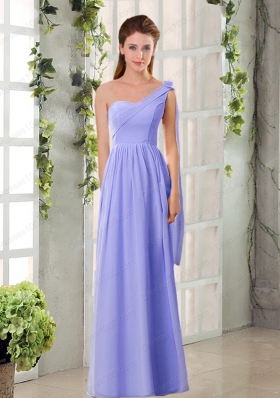 2015 Empire Chiffon Prom Dresses with Ruching