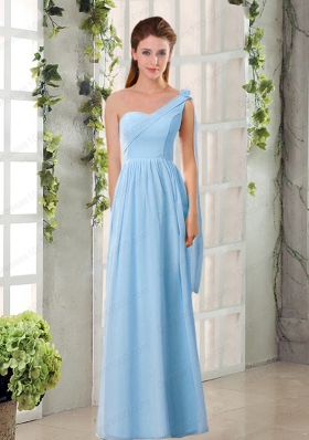 2015 Empire Chiffon Prom Dresses with Ruching