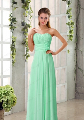 Champagne Ruching Chiffon Prom Dresses with Sweetheart