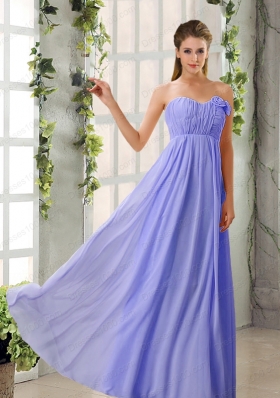 Empire V Neck Ruching Chiffon Prom Dresses with Cap Sleeves