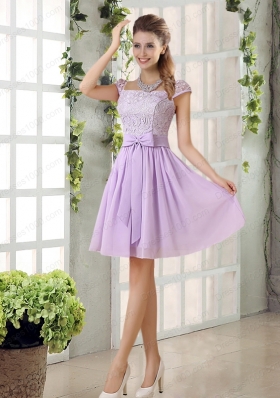 2015 Chiffon Mother of the Bride Dresses with Ruching Bowknot