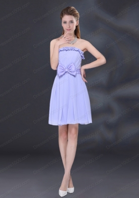 2015 Elegant Chiffon Lace Up Prom Dress in Lavender