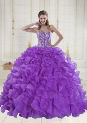 Hot Sale Sweetheart Beading 2015 Quinceanera Dresses in Sweet 16