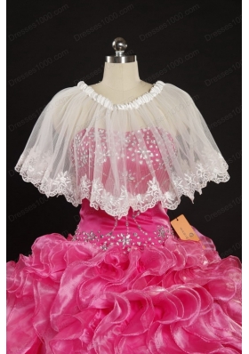 Elegant Strapless Hot Pink Quinceanera Dresses with Embroidery