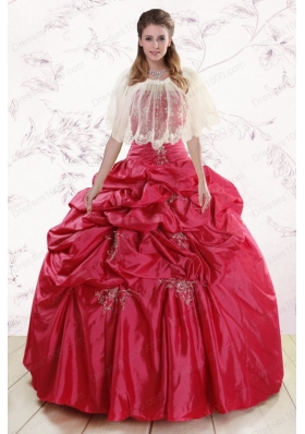 Elegant Strapless Hot Pink Quinceanera Dresses with Embroidery