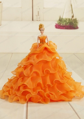 Romantic Yellow Sequined Quinceanera Dress with Strapless