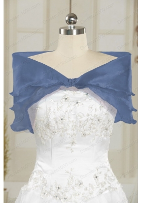 2015 Elegant Appliques Navy Blue Quinceanera Dresses with Pick Ups