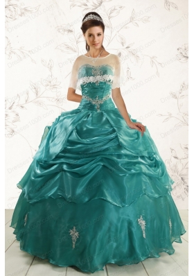 Cheap New Style Ball Gown Sweet 16 Dresses with Appliques