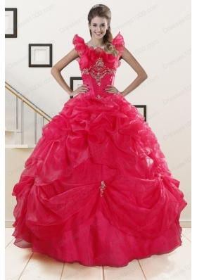 Elegant Red Sweetheart Quinceanera Dresses with Appliques