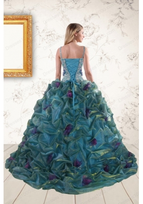 Fashionable Straps Appliques Quinceanera Dresses for 2015