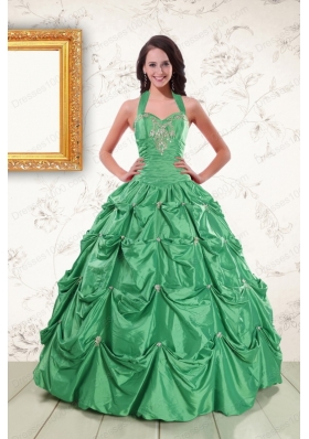 In Stock Halter Top Sweet 16 Dresses with Appliques