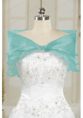 In Stock One Shoulder Light Blue Quinceanera Dress for 2015