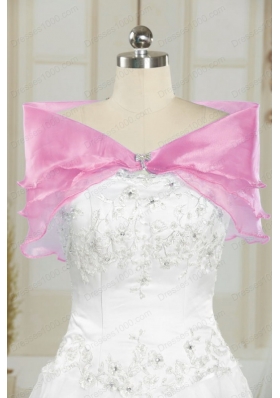 In Stock Pretty Sweetheart Beading Baby Pink Quinceanera Dresses
