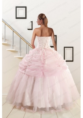 In Stock Strapless Quinceanera Dresses with Beading and Pick Ups