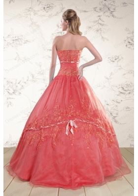 In Stock Sweetheart Appliques quinceanera dresses for 2015