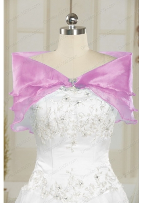 In Stock Sweetheart Purple Quinceanera Dresses with Appliques and Pick Up