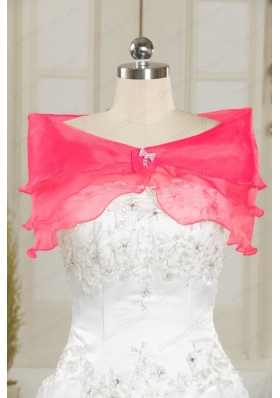 2015 Cheap Appliques Quinceanera Dresses in Hot Pink