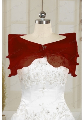 Most Popular Appliques 2015 Wine Red quinceanera gowns with Lace Up