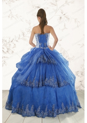 most popular Appliques quinceanera gowns in Royal Blue