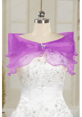 New Style Purple Quinceanera Dresses with Embroidery and Zebra