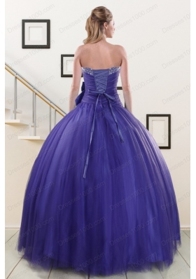 Most Popular Elegant Sweetheart Quinceanera Gowns with Bowknot