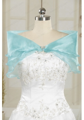 fashionable Blue and White Quinceanera Dresses with Beading and Pick Ups