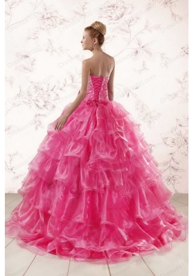 fashionable Sweetheart Beading Quinceanera Dresses with Brush Train