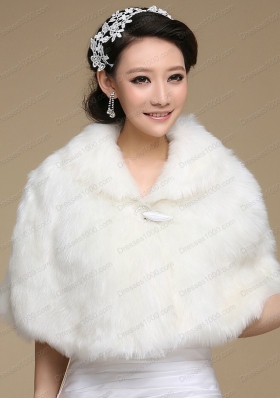 2015 Luxurious Faux Fur White Wraps