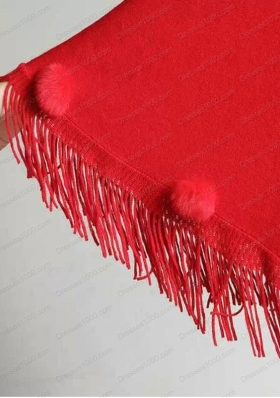 2015 Perfect Red Wraps with Knitted Fabric