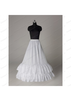 Affordable Organza Floor-length Wedding Petticoat in White