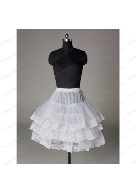 Custom Made Organza Mini-length Prom Petticoat with Lace