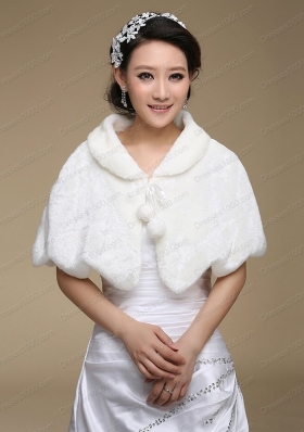 Fold over Collar Special Occasion Rabbit Fur Shawls