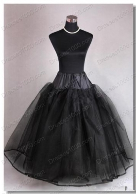 High End Organza Ball Gown Floor-length Black Petticoat