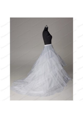 Hot Selling Organza A Line Sweep Train White Petticoat