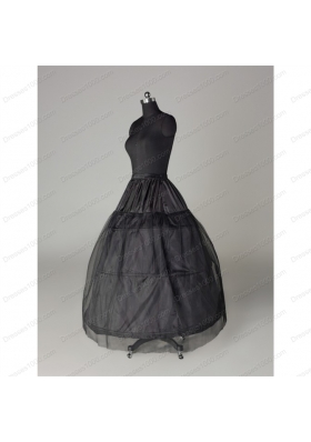 Unique Organza Ball Gown Floor-length Black Petticoat