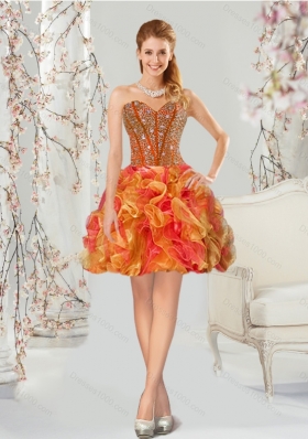 Detachable Beading and Ruffles Quinceanera Dresses in Multi Color