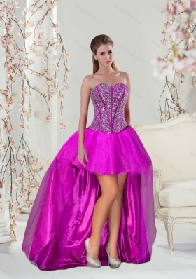 2015 Spring Detachable and Fashionable Sweet 16 Dresses with Beading and Ruffles