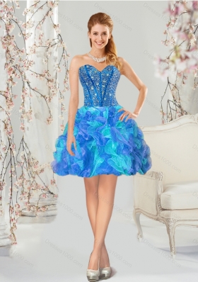 Detachable and Elegant Beading and Ruffles Multi Color Quinceanera Dresses for 2015