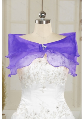 Detachable and New Style Purple Sweet 16 Dresses with Beading and Ruffles