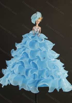 Designer Royal Blue Quince Dresses with Beading and Ruffles for 2015