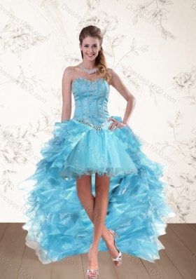 Detachable Beaded Sweetheart Multi Color Quinceanera Dress with Ruffles