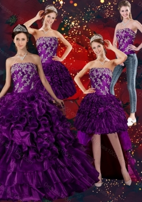 dark purple quinceanera dress