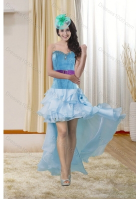 2015 Fashionable Multi Color Dresses for Quince with Ruffles and Beading