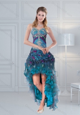 2015 Fashionable  Multi Color Quinceanera Gown with Hand Made Flower and Pick Ups