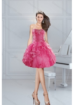 Detachable Pink Quinceanera Dresses with Beading and Ruffles for 2015