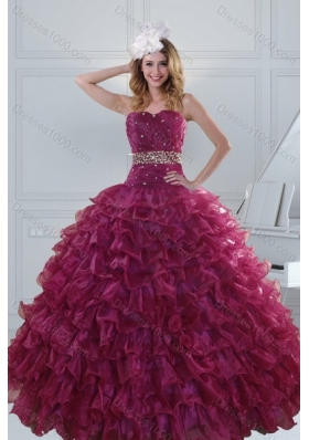 Fashionable Beading and Ruffles Quinceanera Dresses with Floor Length