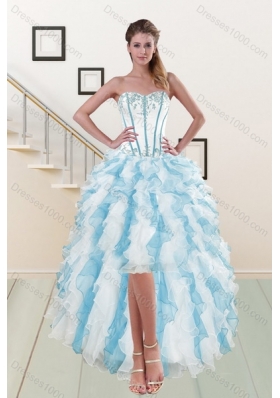 2015 New Style Ruffles Quinceanera Dresses in Multi Color