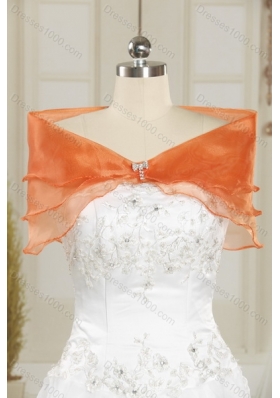 Multi Color Strapless Quince Dress with Beading and Ruffles