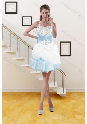 2015 New Style Multi Color Quince Dresses with Pick Ups and Beading